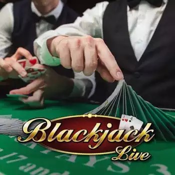 Live Blackjack slot visual from Evolution available on gambloriacasino.eu